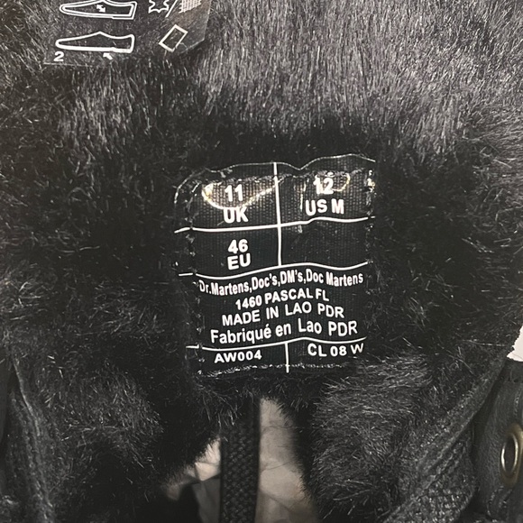 Dr. Martens 1460 Pascal FL Men's Combat Boots NEW Black Leather US Size 12 - Picture 6 of 6